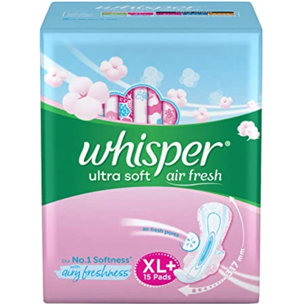 Whisper Ultra Soft XL+ 15 Pads